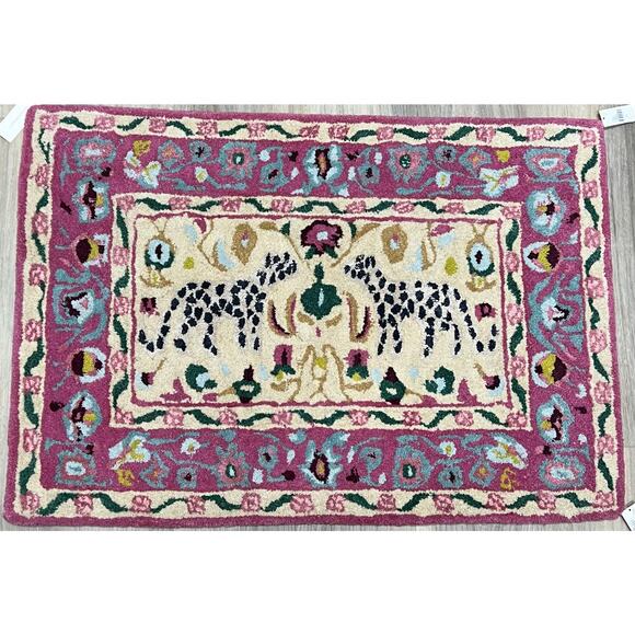 4521I466AA_066_b4?$a15-pdp-  Anthropologie Parcie Hand Tufted Wool Blend Leopards Rug, 2x3